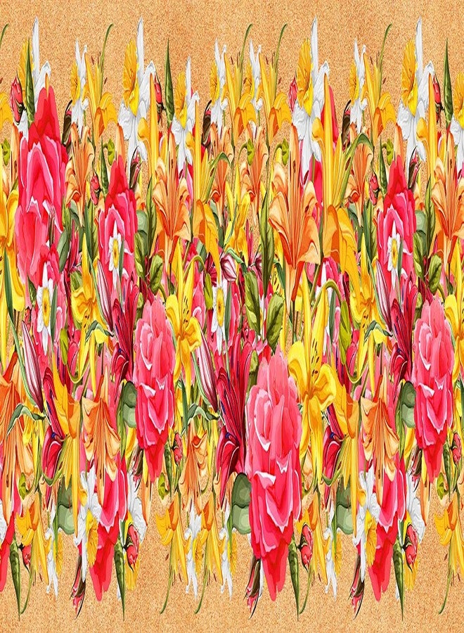 WallDesign إطار جداري عصري مزين برسومات زهور متعددة من WallDesign - عرض 5.25 بوصة × طول 5 أقدام - Image 1